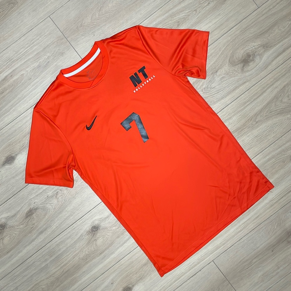 Nike Nuke Town Boys Volleyball Club Orange Dri Fit Jersey